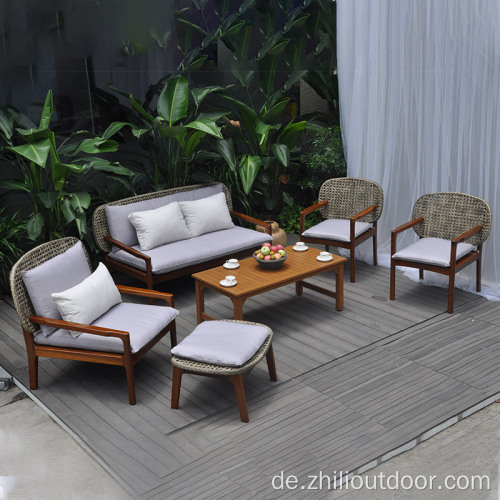 Freizeit Aluminium Outdoor Rattan Garden Sofa Set